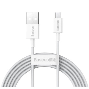 Baseus Superior Series Fast Charging Data Cable USB To Micro USB 2A 1m White (CAMYS-02)