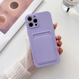 Iphone 13  - Xssive TPU Card Bag Cover-Lilla